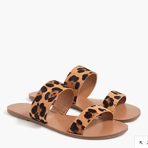 j.Crew leopard calf hair sandal